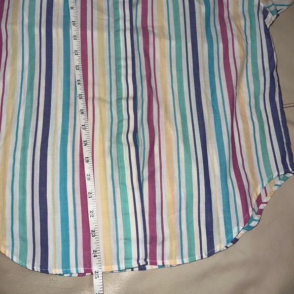 Diane Von Furstenberg Vintage Striped Button Up Quarter Sleeve 80’s Shirt Size M - Picture 10 of 10